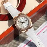 Vacheron Constantin Overseas Lady Quartz Movement 33mm Waterproof 50m White Strap Watch